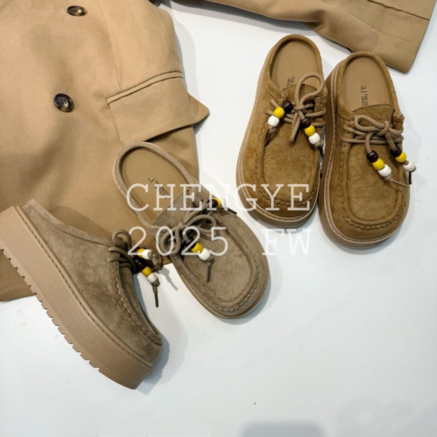 【CHENGYE】5cm-复古勃肯鞋2025新款舒适百搭懒人鞋一脚蹬