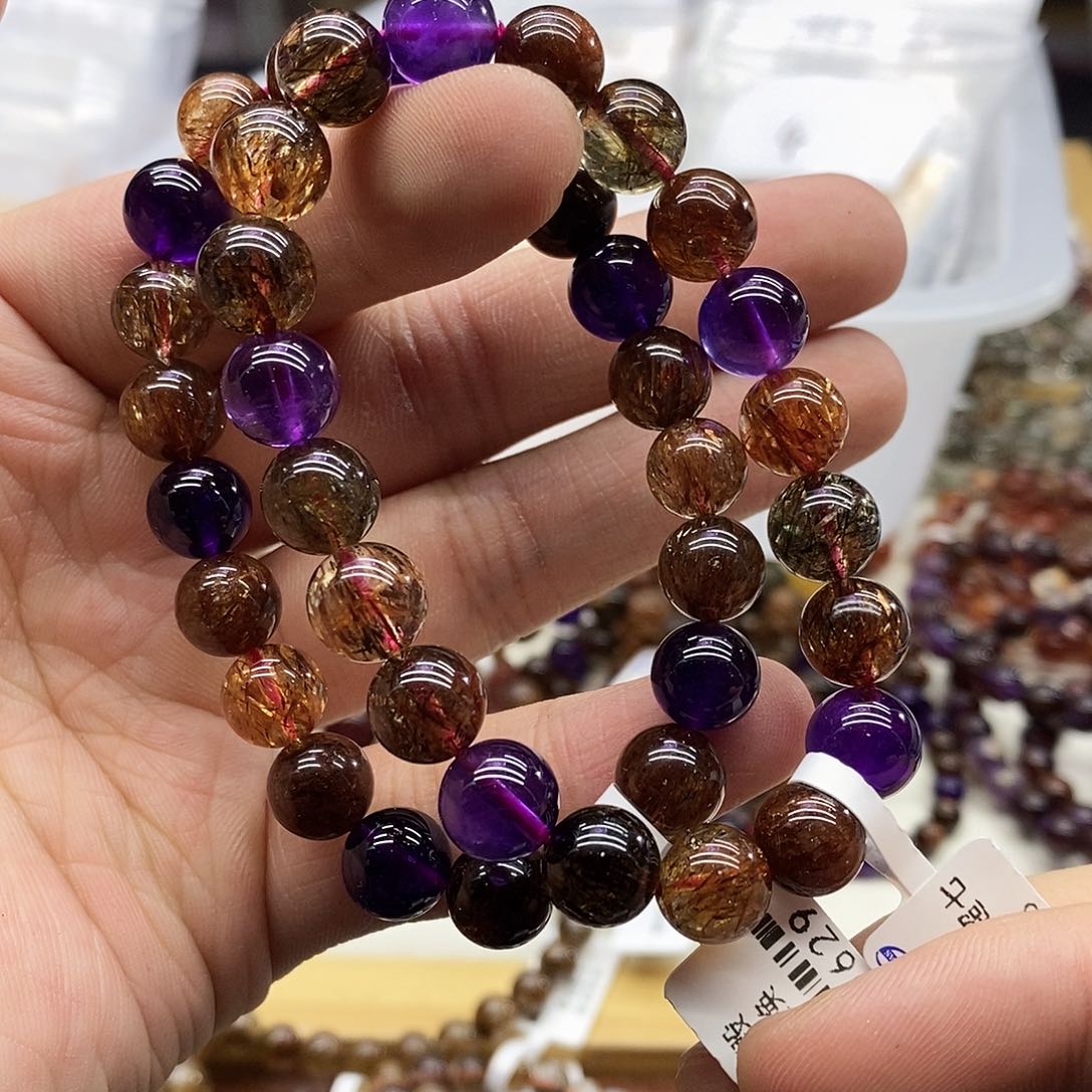 水晶手链未镶嵌多样性发货发一条