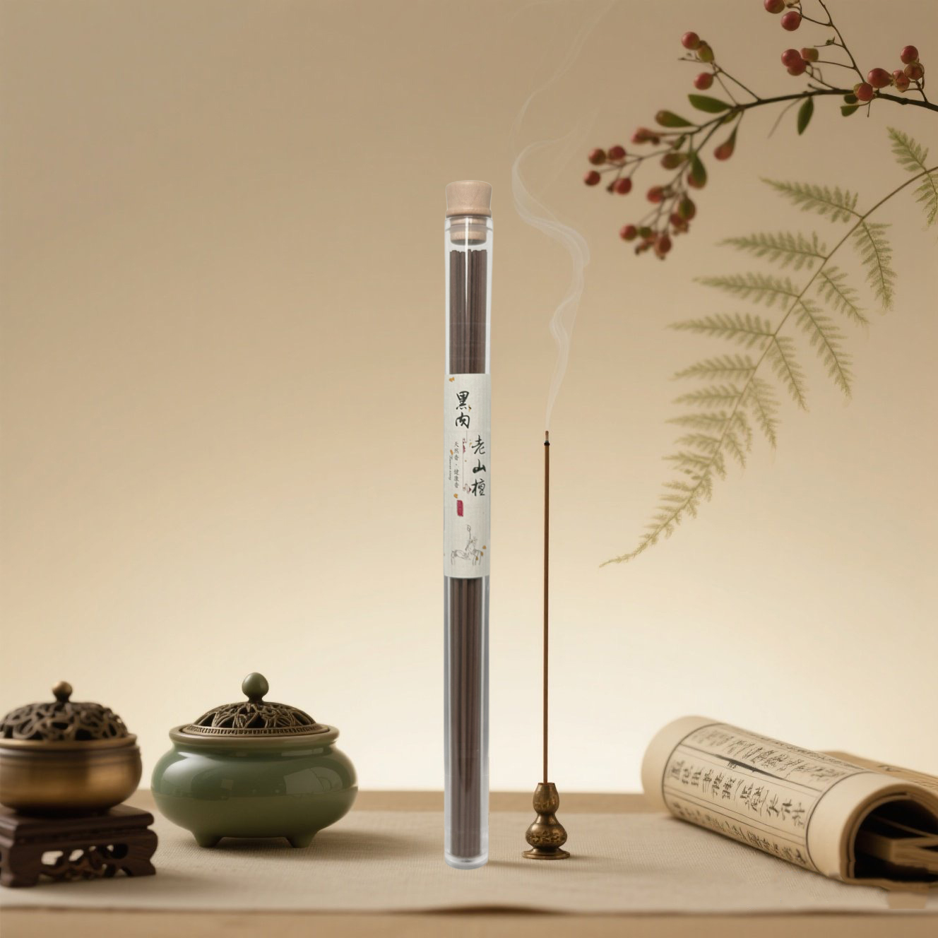 黑肉老山檀香印度老山檀室内高端品鉴香家用天然熏香