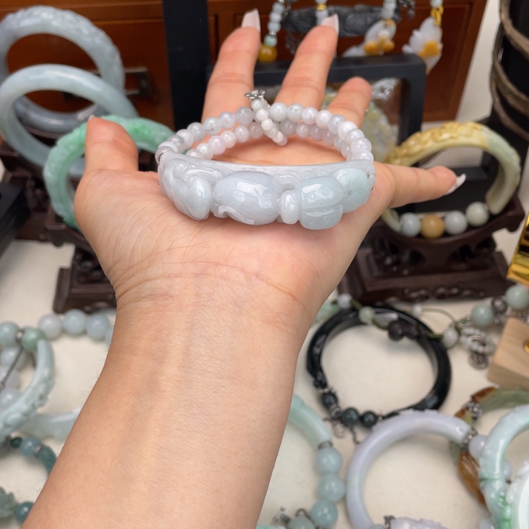 翡翠未镶嵌手链手链