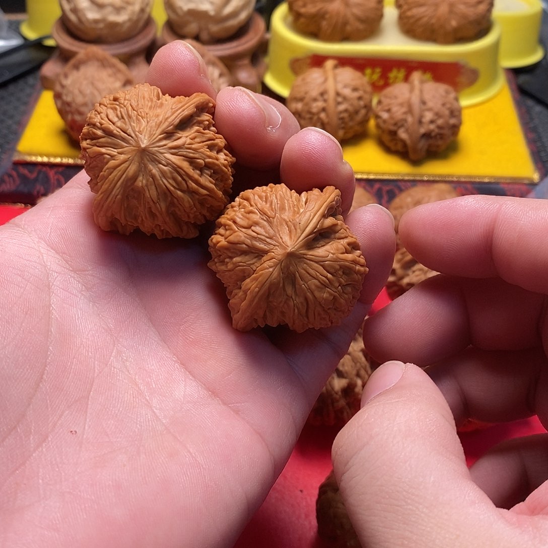 桃核把件放漏磨盘狮子39尺