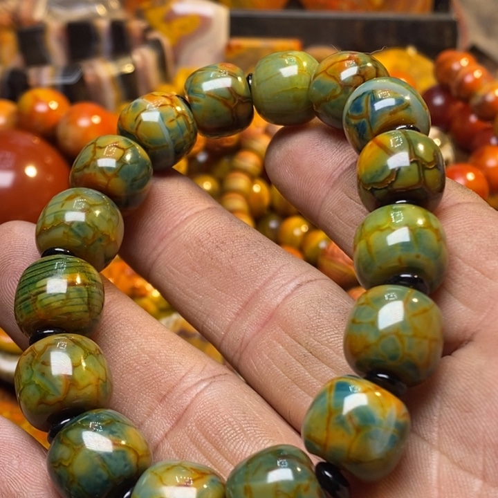 合金手链玛瑙/玉髓海**茉