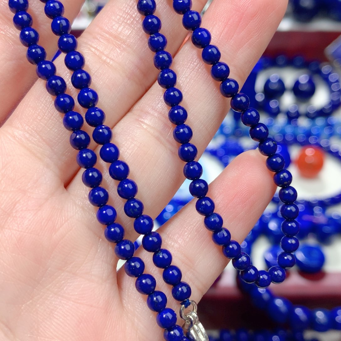 尚***九青金石未镶嵌3.6m项链