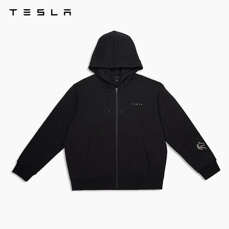 TESLA/特斯拉官方 Tesla 生肖系列 | 马年 连帽衫 纯棉男士运动
