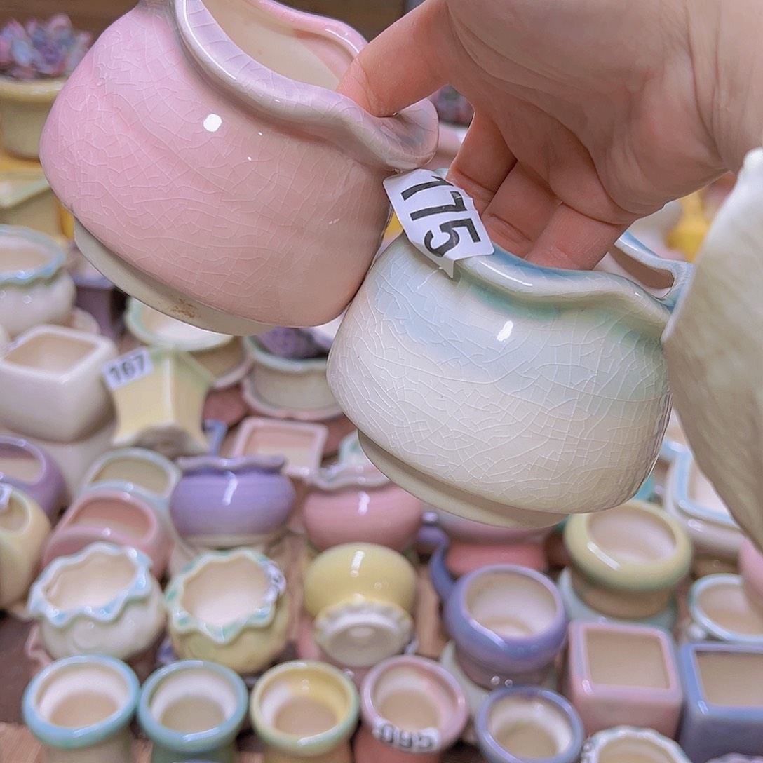 红陶陶瓷花盆当场满12包邮