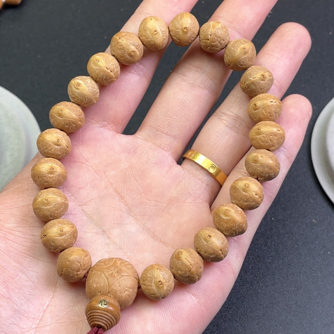 凤眼菩提手串12左右尺寸A03凤眼菩提D22同树实心籽