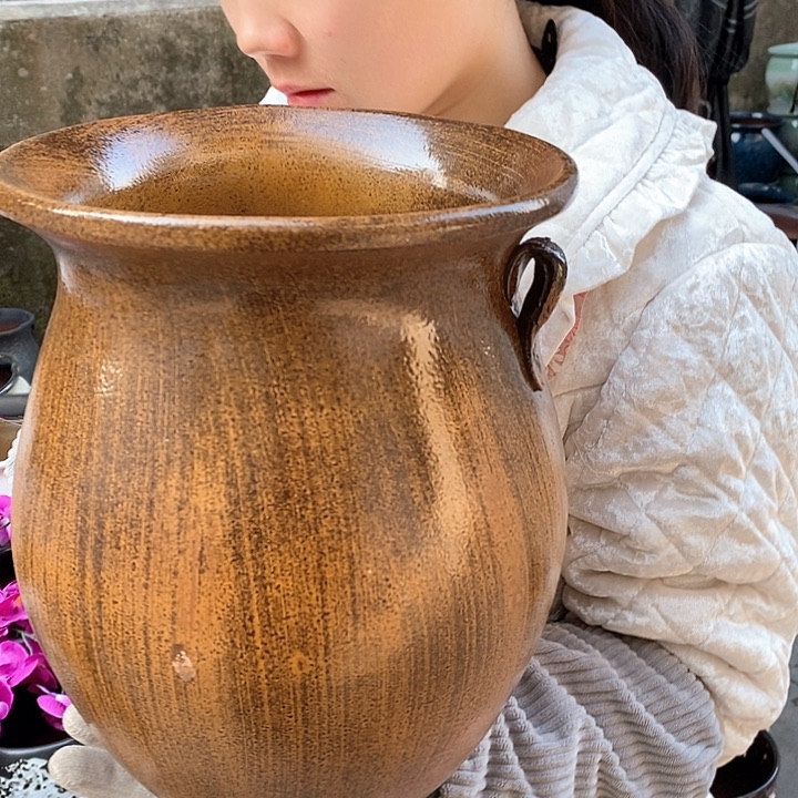 紫砂花盆正品口20高27