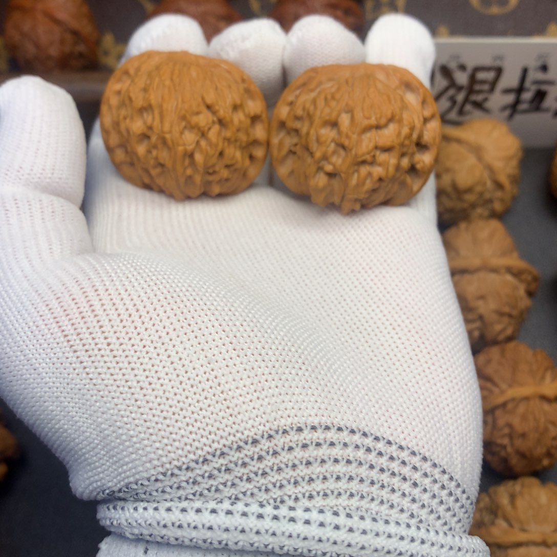 文玩核桃把件40加全品磨盘