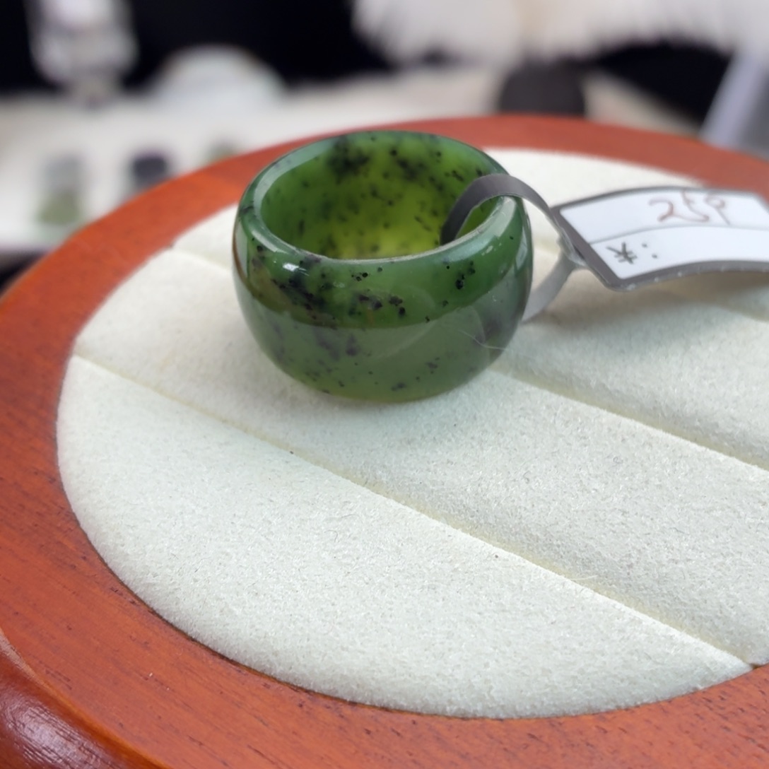 和田玉（糖玉）未镶嵌戒指r29碧玉乌兰海19.7