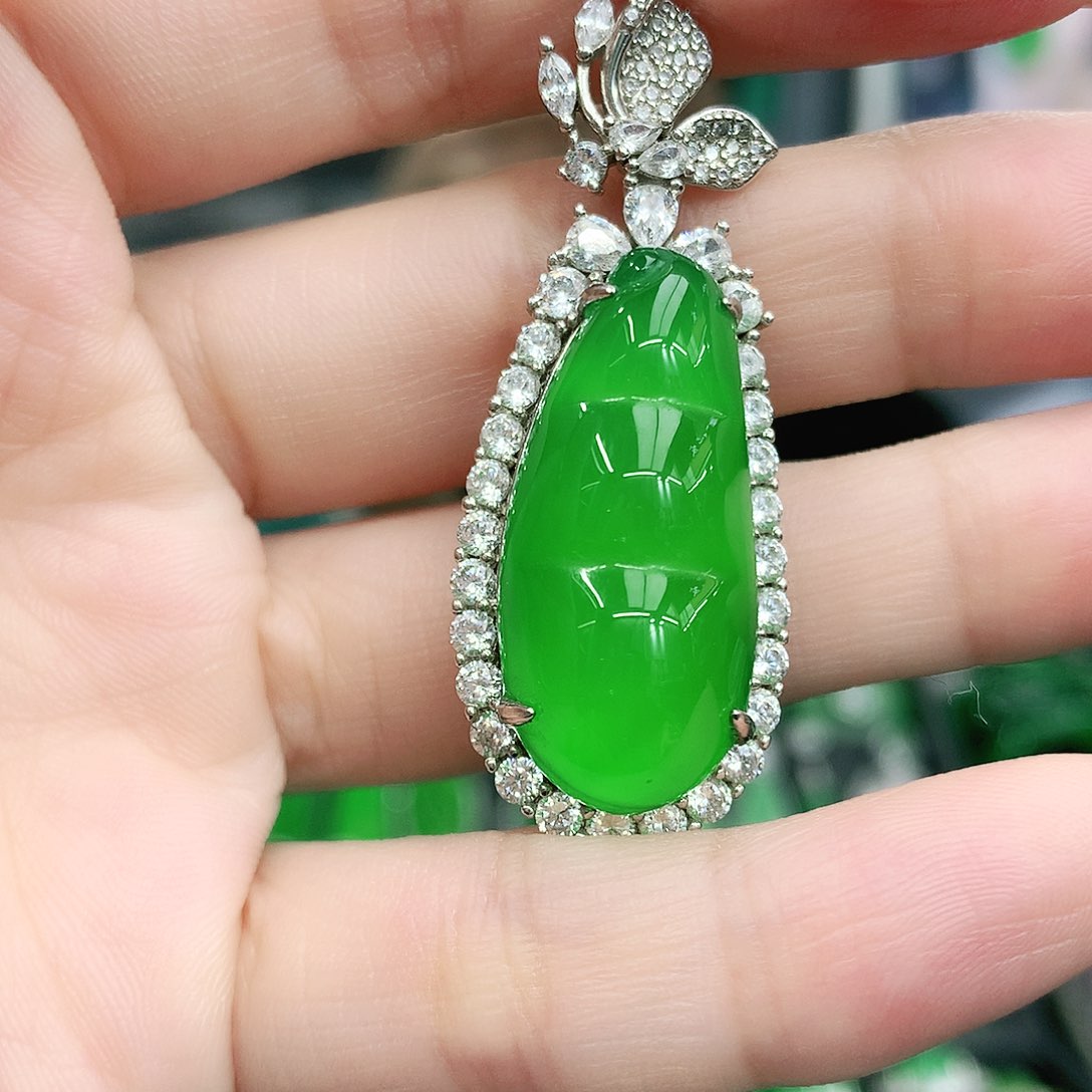 银S925镶嵌吊坠玛瑙/玉髓