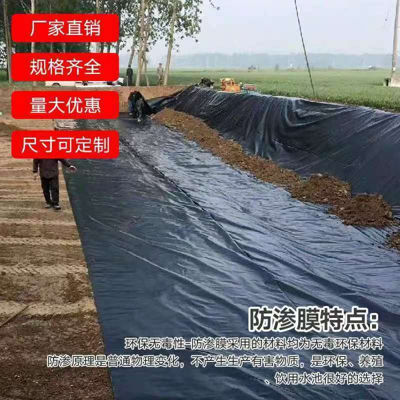 鱼塘防渗膜鱼池防水布土工膜蓄水膜塑料膜防漏护坡膜鱼塘专用膜