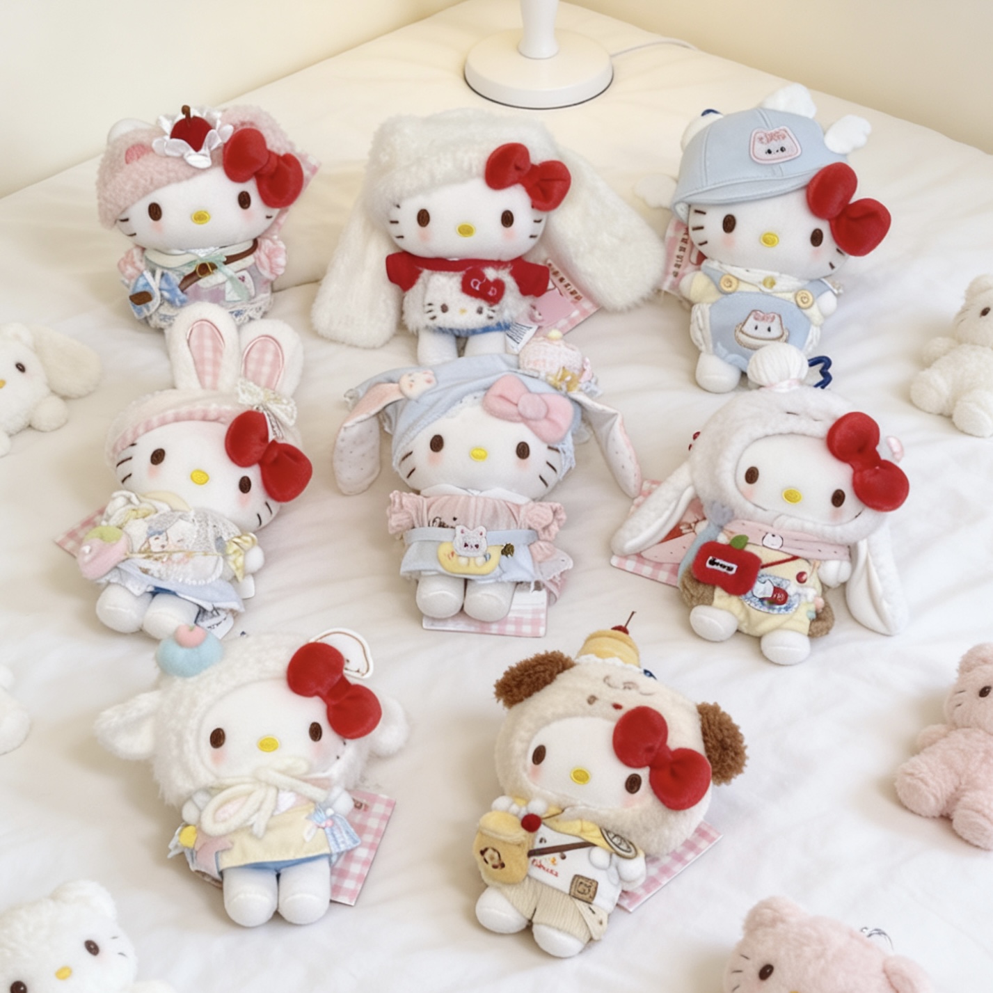 【直播间扣号专拍】kitty猫手工DIY包挂钥匙扣毛绒公仔玩偶