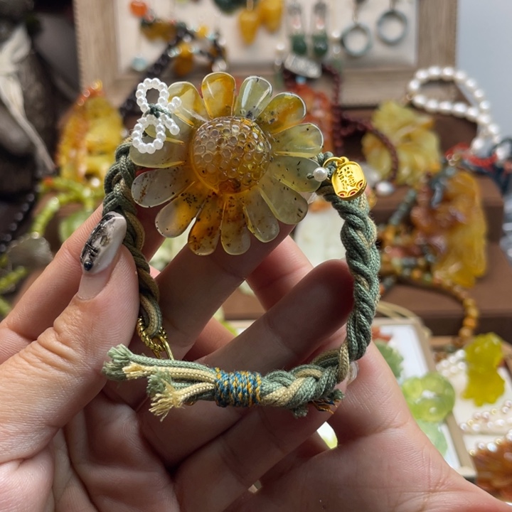 蛇纹石玉手链未镶嵌