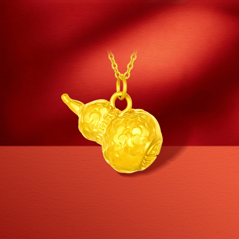 【雅婷精选】足金999 碎冰冰葫芦 （赠合金链）BP 91326  添金纳福