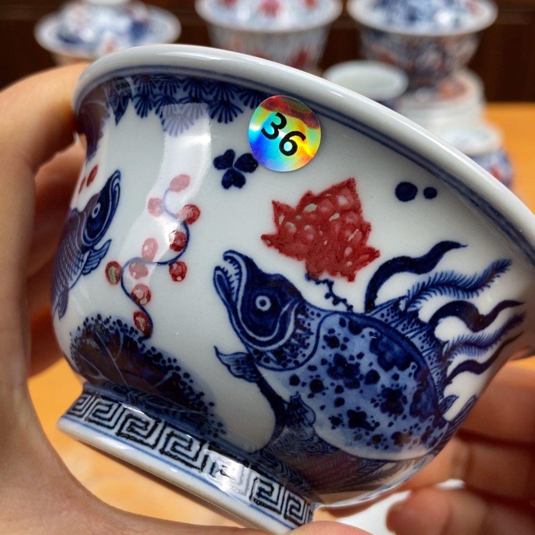 手绘现代茶具非古董