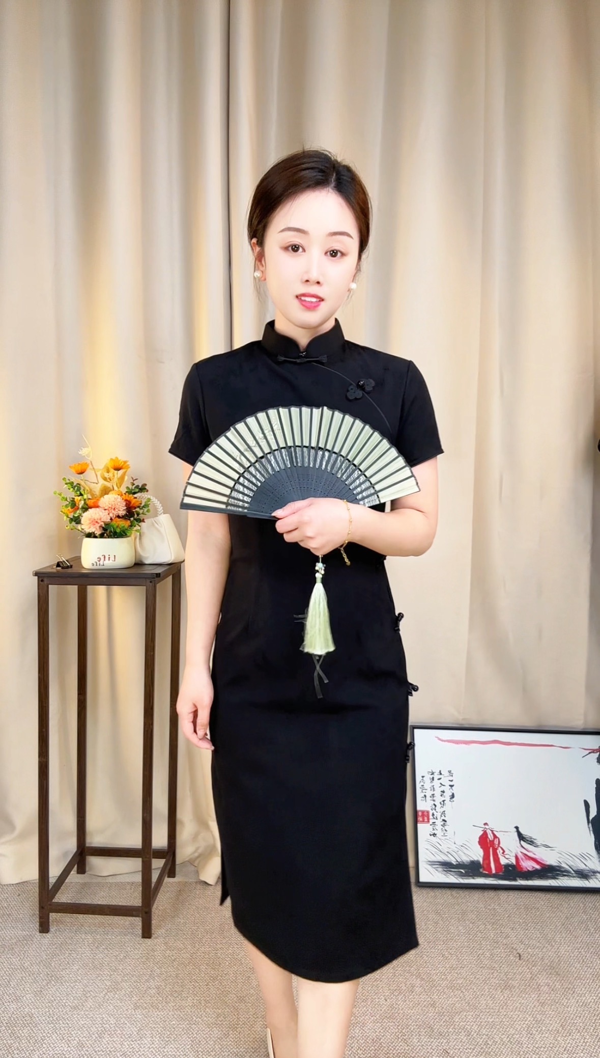 春夏季2025新款气质收腰显瘦高级感改良新中式旗袍穿搭连衣裙子