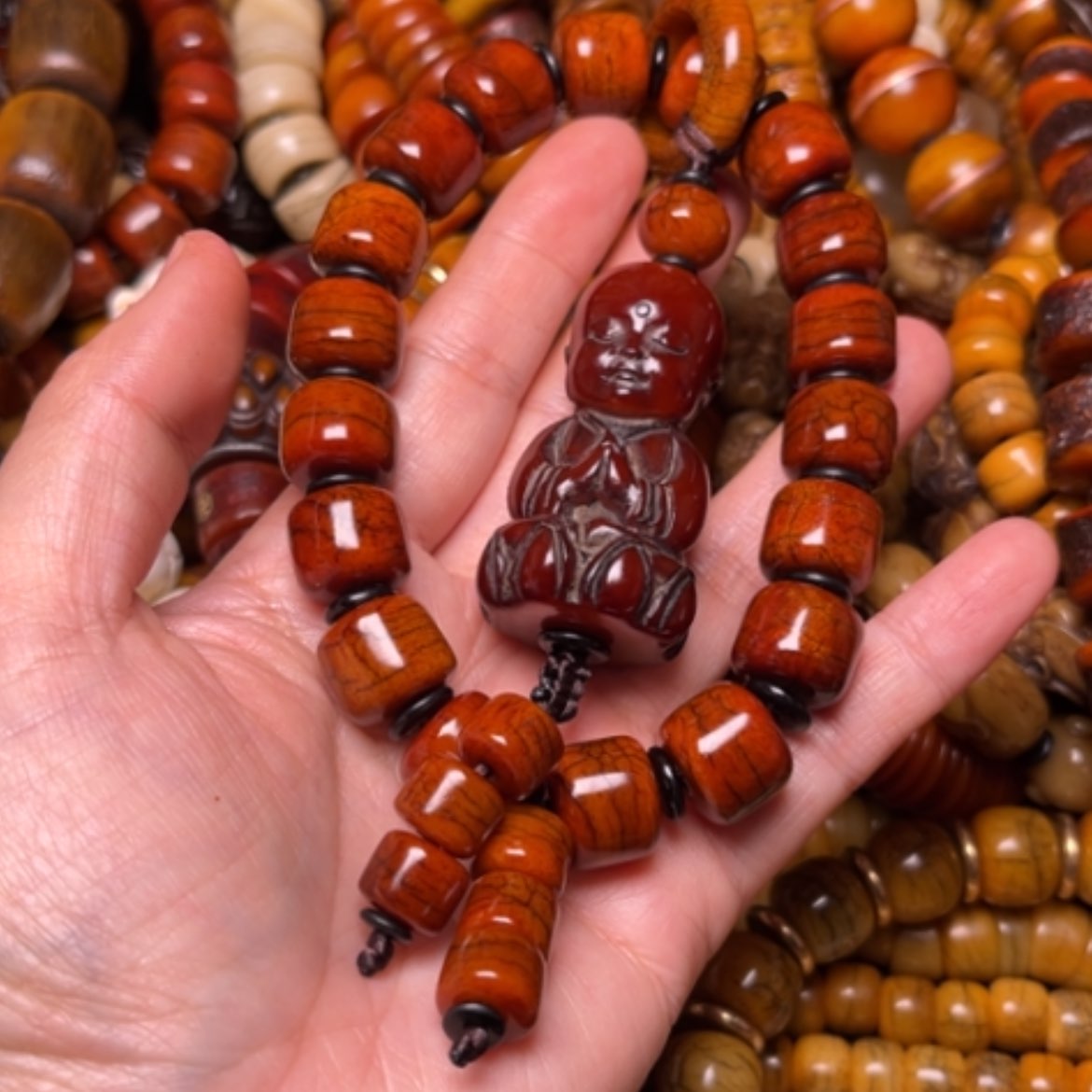 【闪购商品】牛骨手串/手链牛骨14×18颗小和尚款