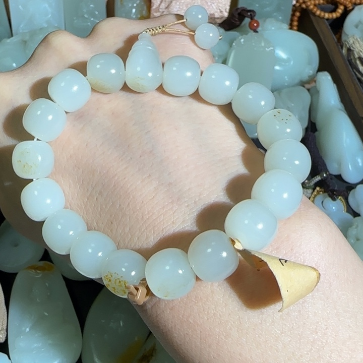 铁***娃手链未镶嵌和田玉