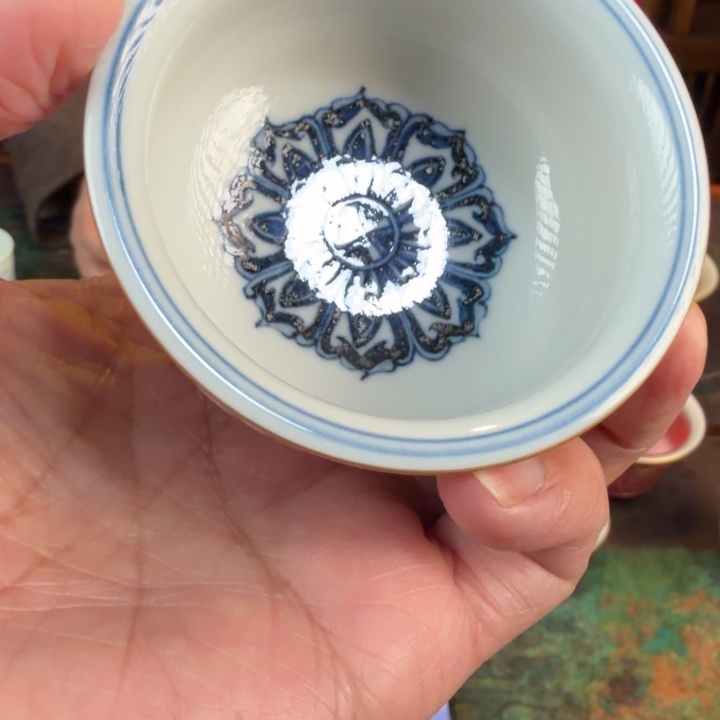 @***生陶九鼎鱼鳞纹六世杯