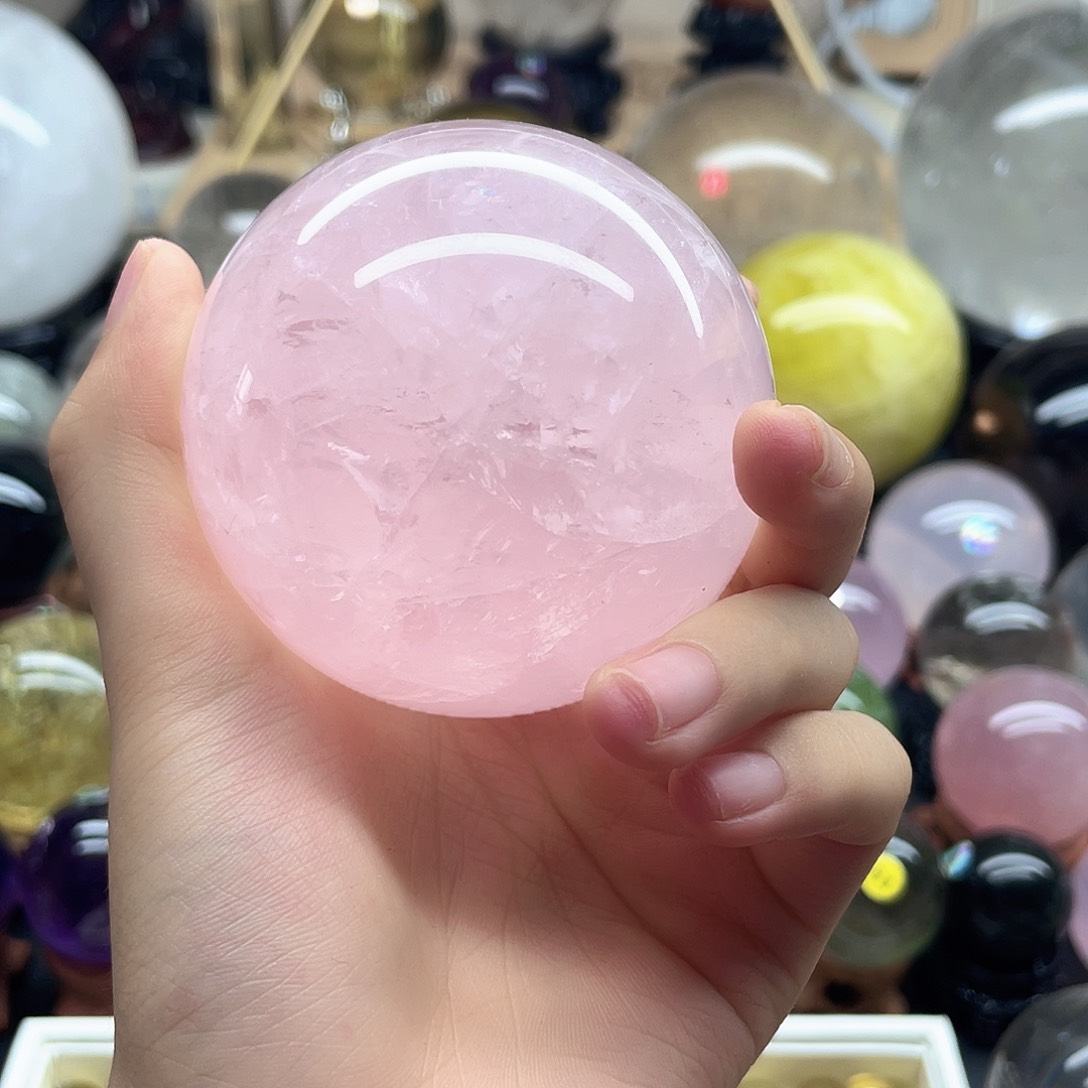 水晶珠宝半成品未镶嵌自***术天然水晶球卡6.6A228