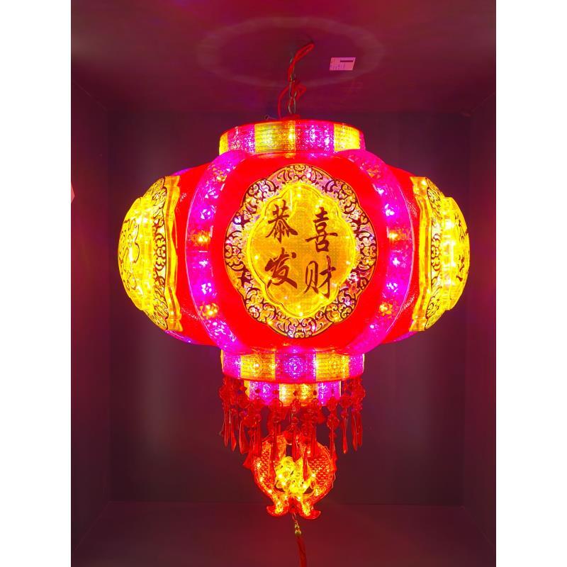 2026新款豪华硬壳走马灯 双层底盘LED旋转新年春节旋转大门阳台