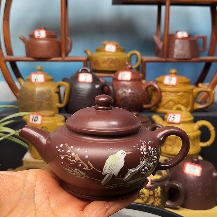 茶壶紫砂微瑕不带证书礼盒180cc