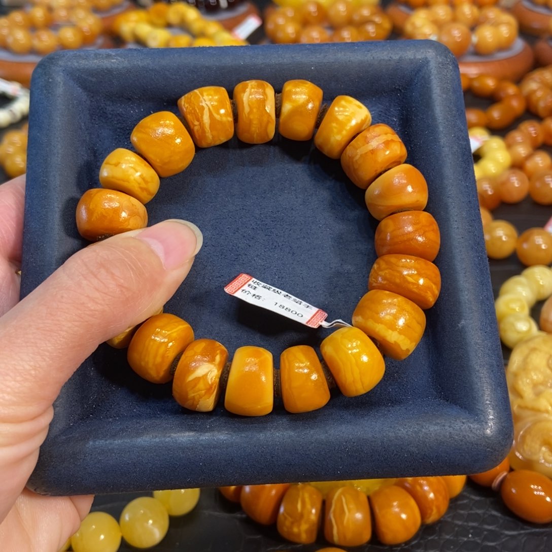 蜜蜡手链未镶嵌哎*歪蜜蜡