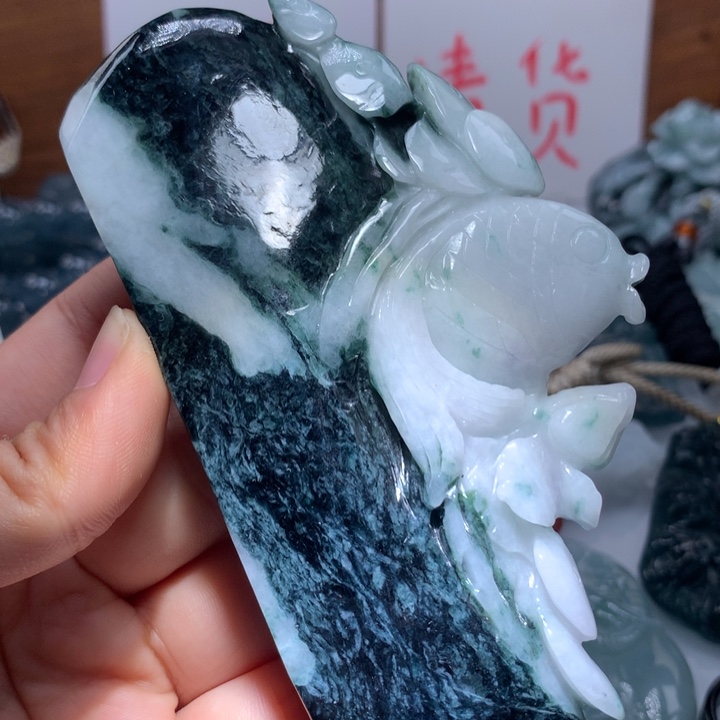 翡翠颈饰未镶嵌保真天然A货翡翠