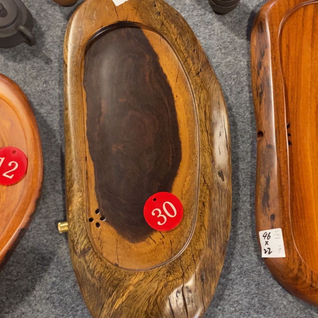 (***)黑檀木自然随形茶盘