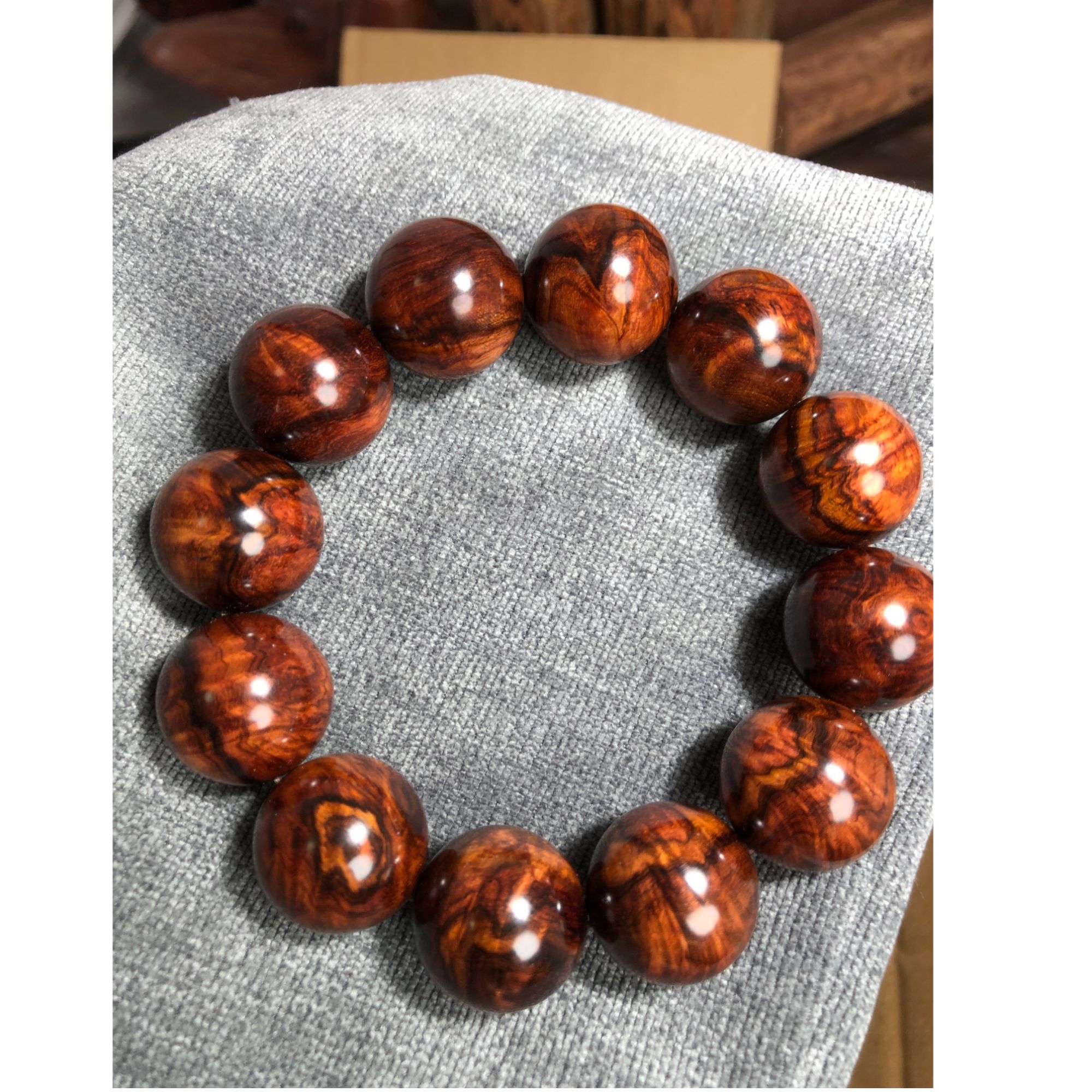 海黄紫油梨老料2.0留疤黑线手串