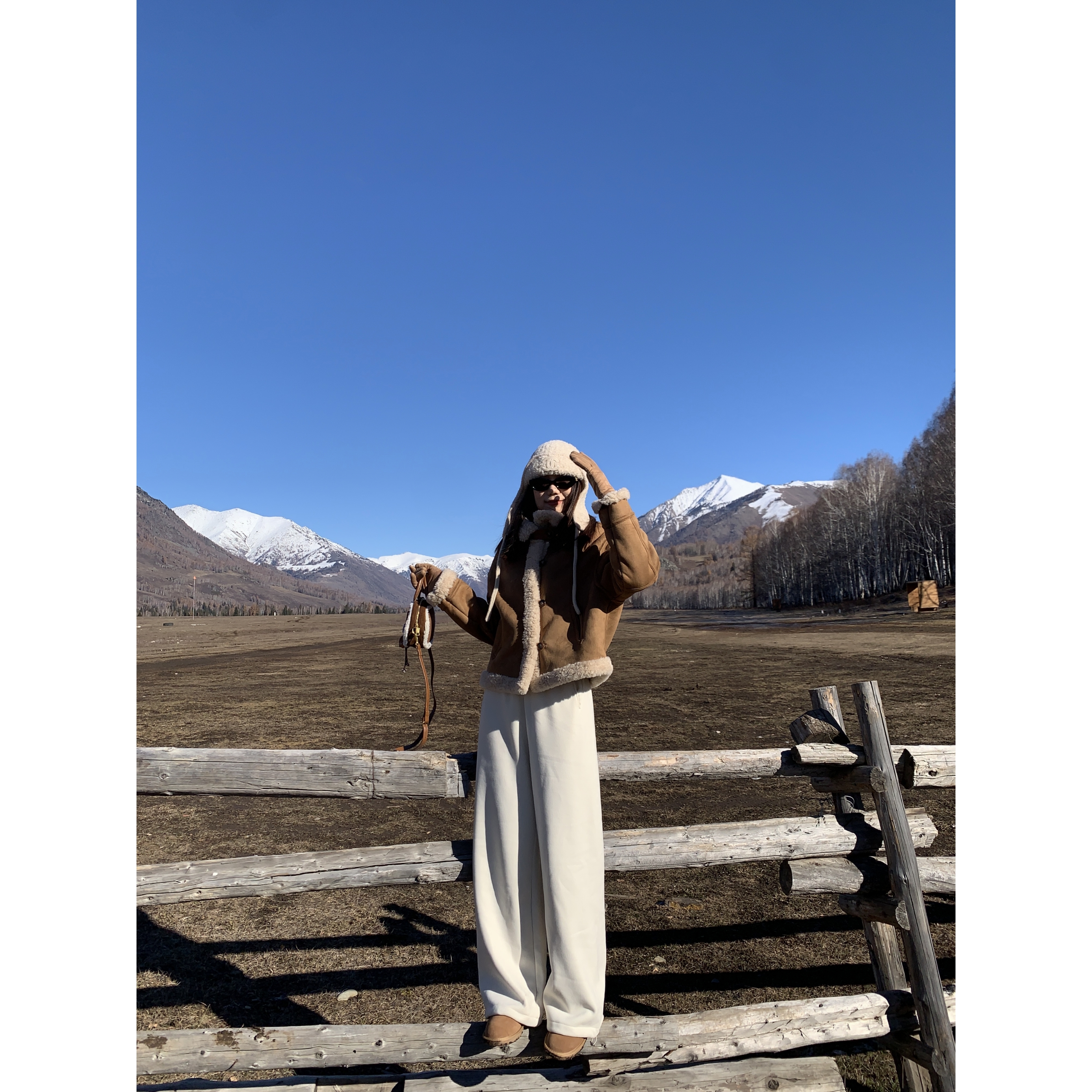 48H【零下超暖裤】加长高腰休闲直筒可束脚超厚绒阔腿宽松卫裤25258