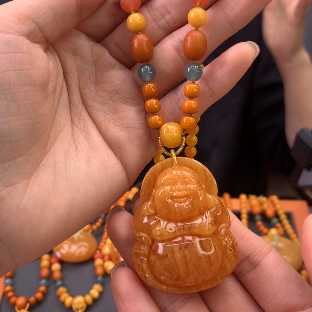 蜜蜡颈饰未镶嵌天然