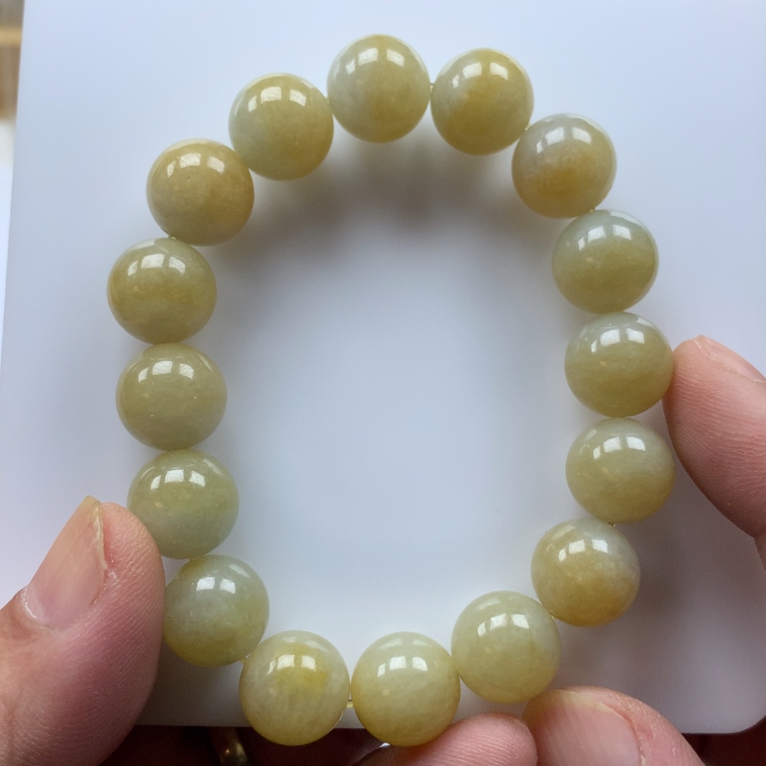 翡翠未镶嵌手串缅甸天然翡翠手串12.8卡16颗