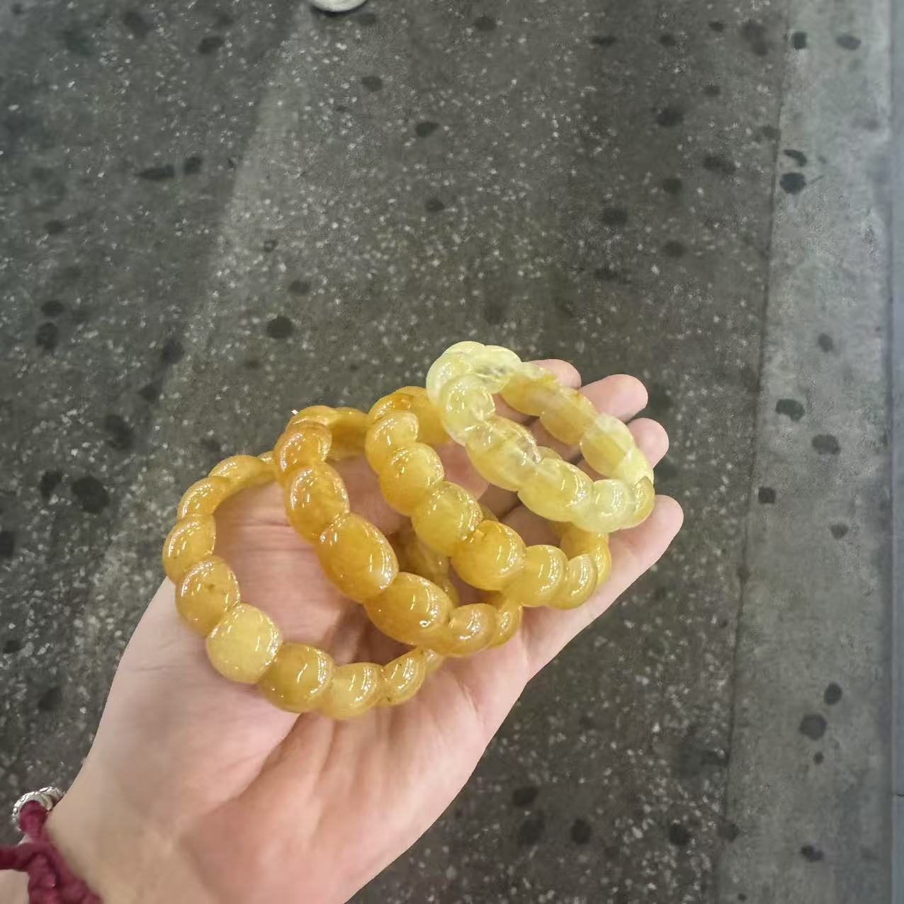 天然缅黄黄龙玉手排-多样性发一