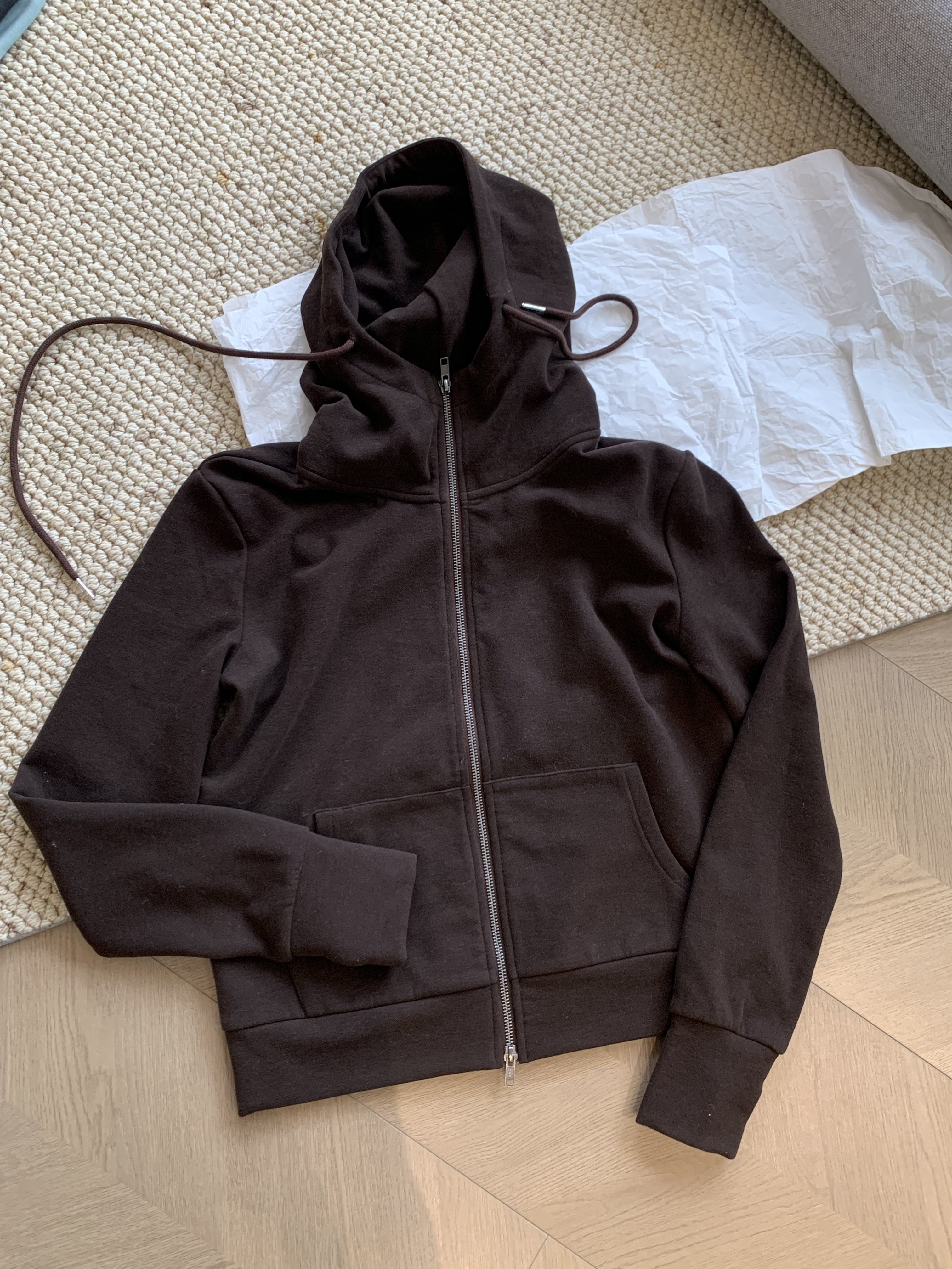 【朴大艺】我有一个帽衫 温暖双面德绒连帽拉链帽衫外套P1111