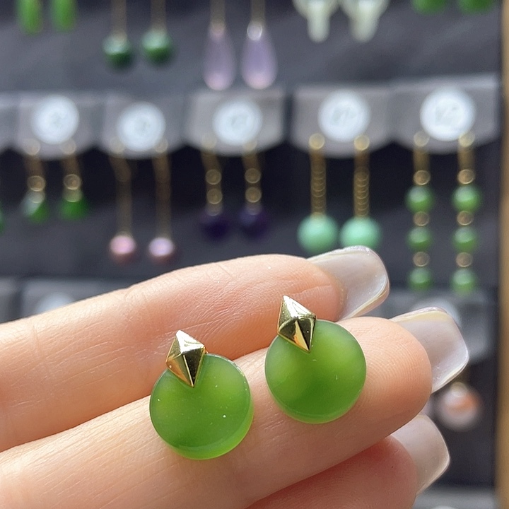 和田玉银S925镀金镶嵌颈饰