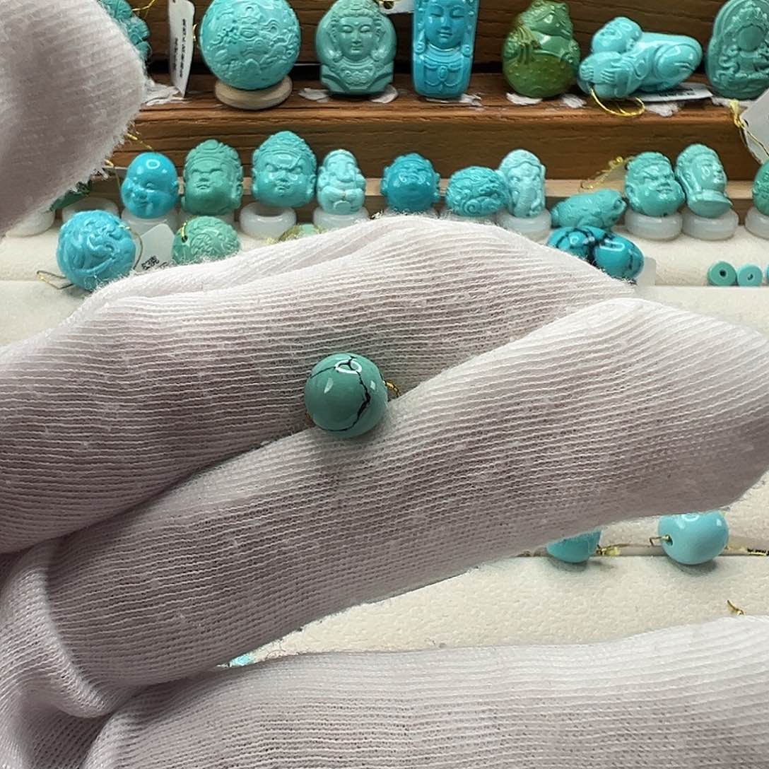 绿松石圆珠 未镶嵌