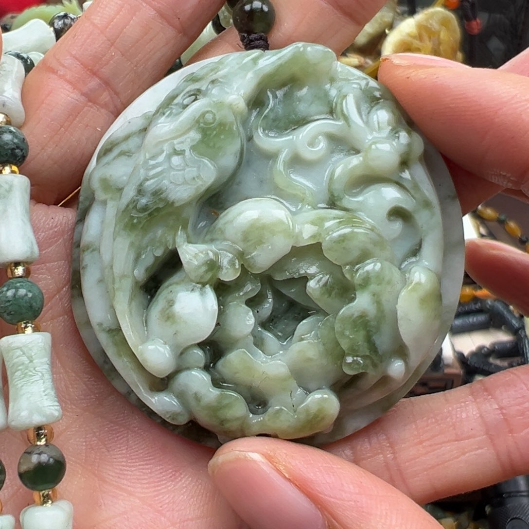 岫玉未镶嵌挂件挂件