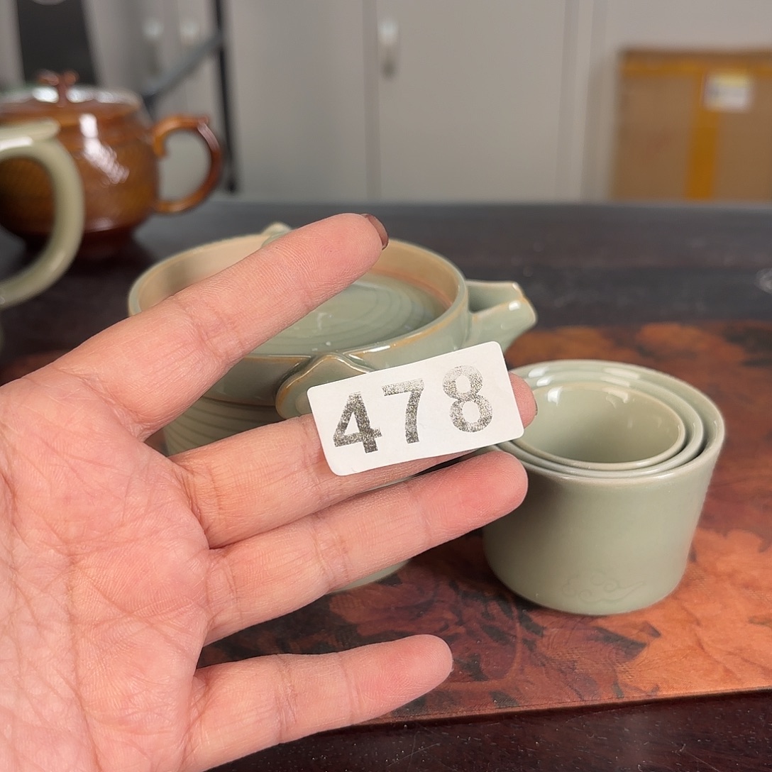 龙泉云间青瓷小米茶器