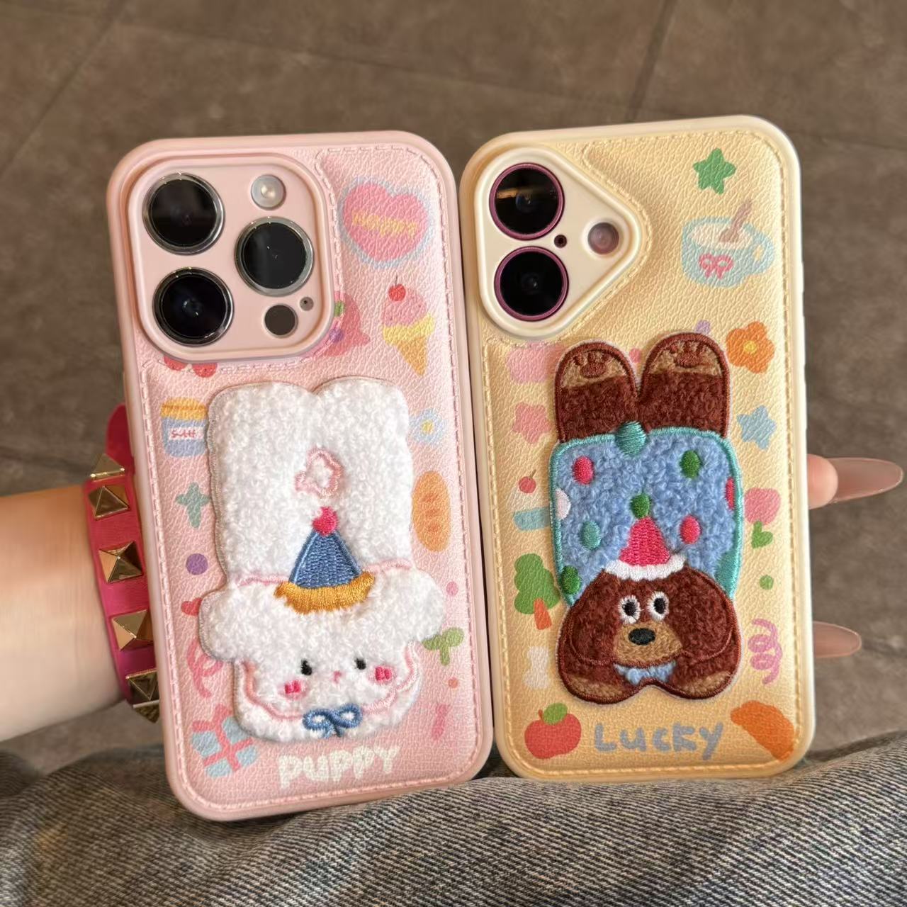 奥菲顿可爱倒立小动物适用苹果17/16气垫手机壳华为vivo小米oppo