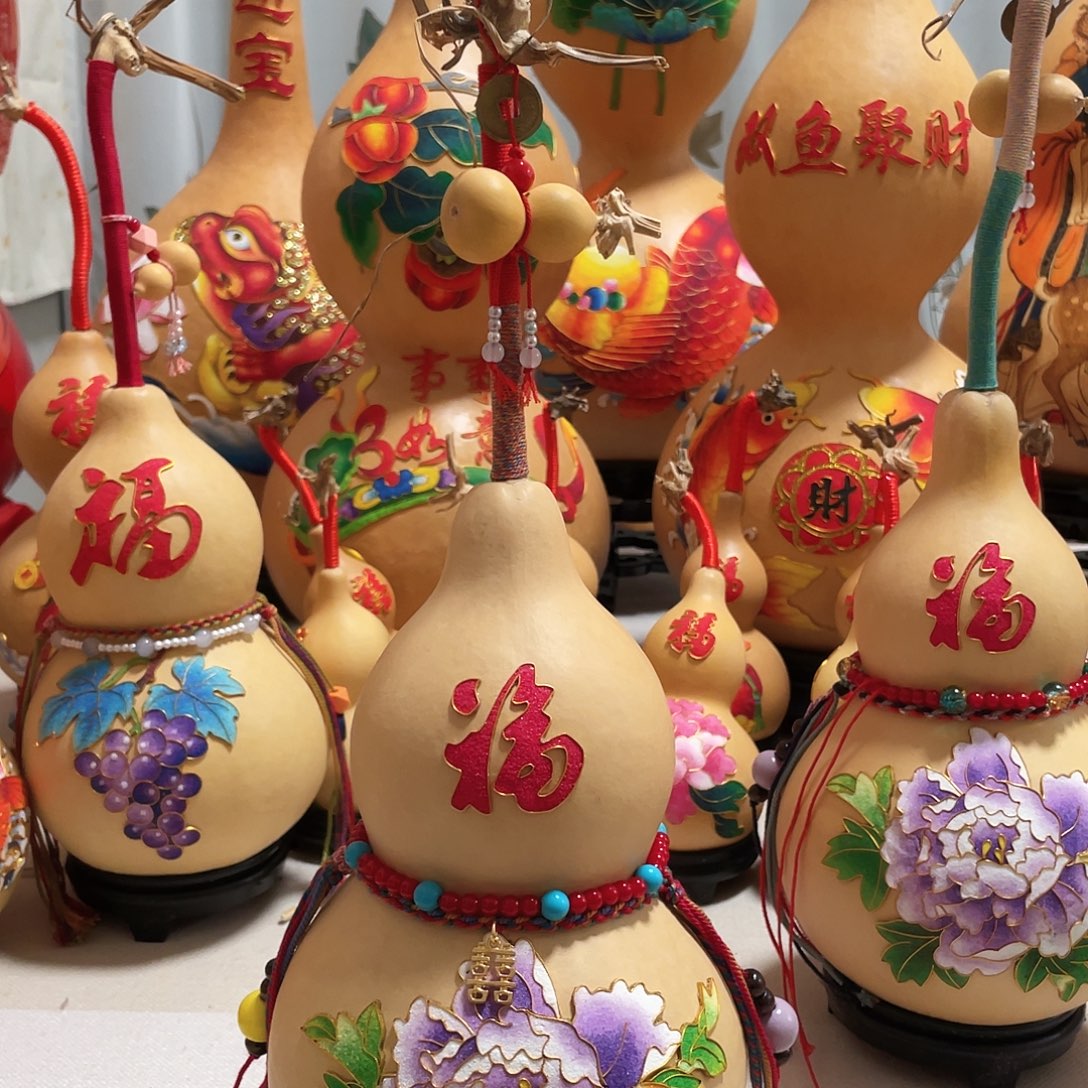 无***晓木葫芦福禄紫牡丹中号