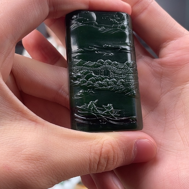 和田玉未镶嵌挂件