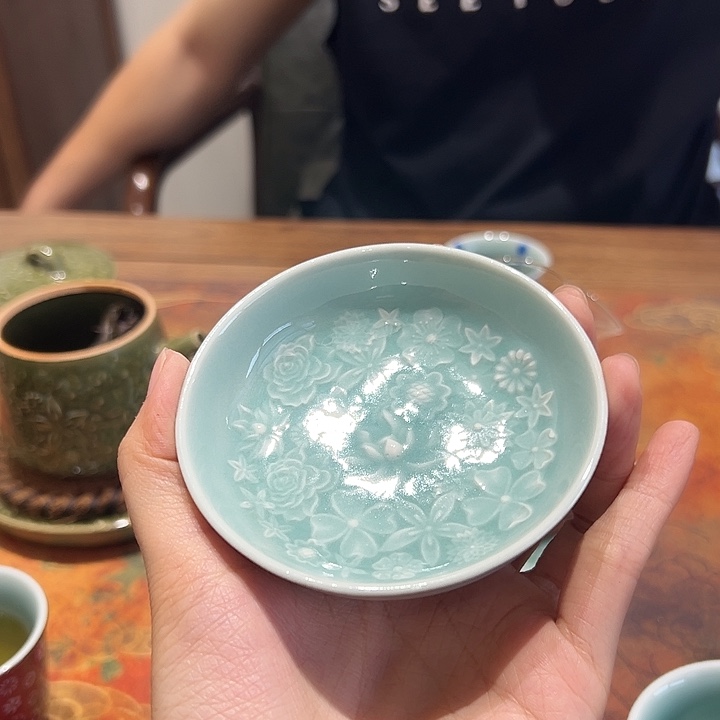 龙泉云间青瓷小米茶器