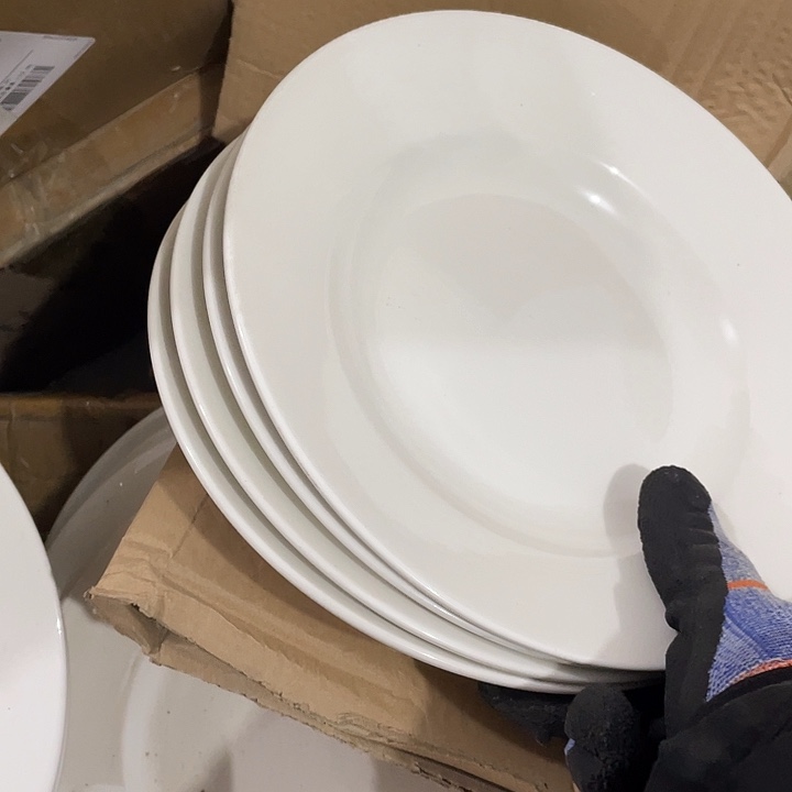 瓷片强化瓷深盘4个 口径23厘米