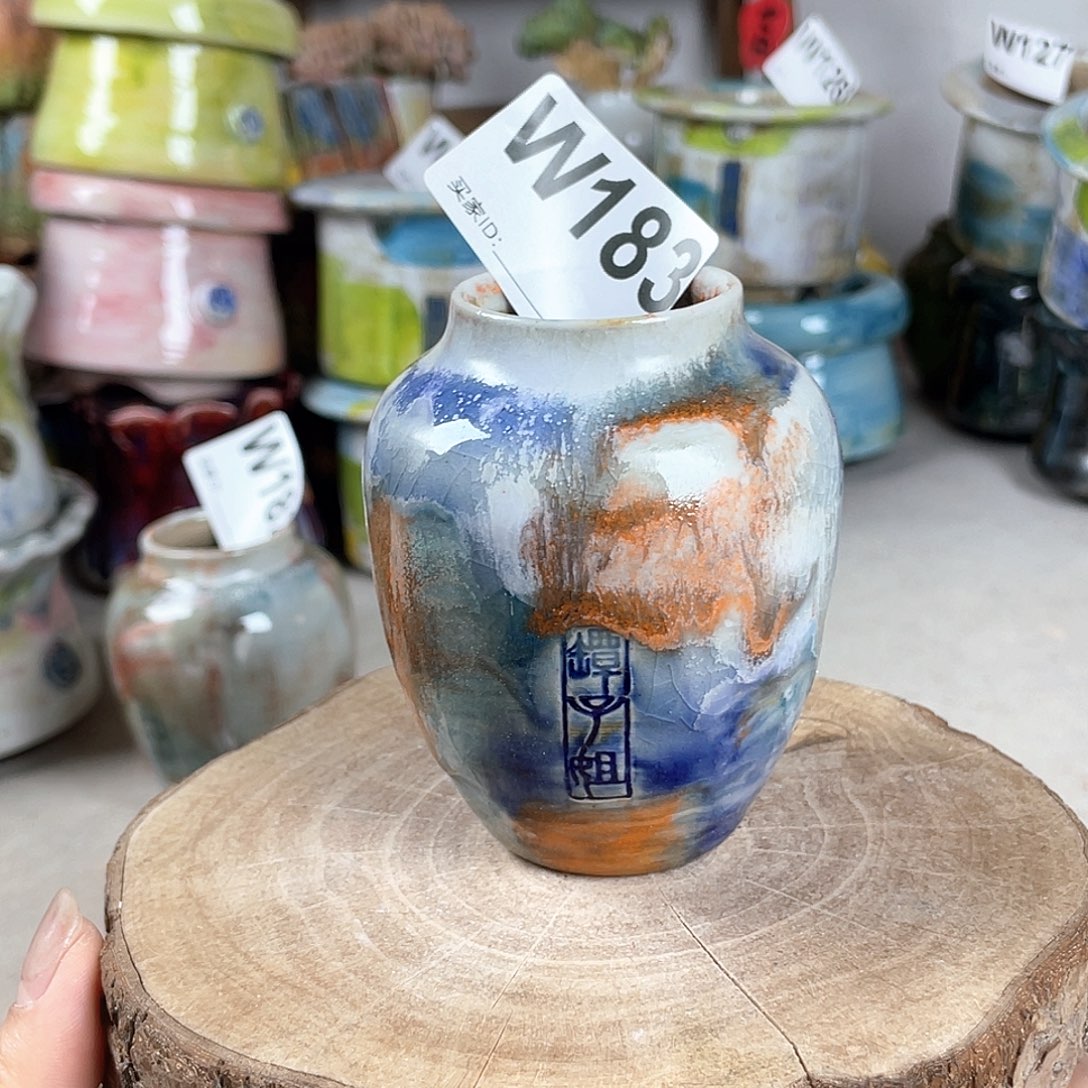 紫砂花盆小号 梅瓶 内口3.5