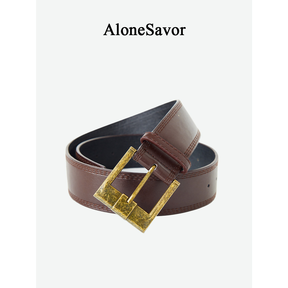 【ALONE SAVOR】龍喜儿咖色腰带B768
