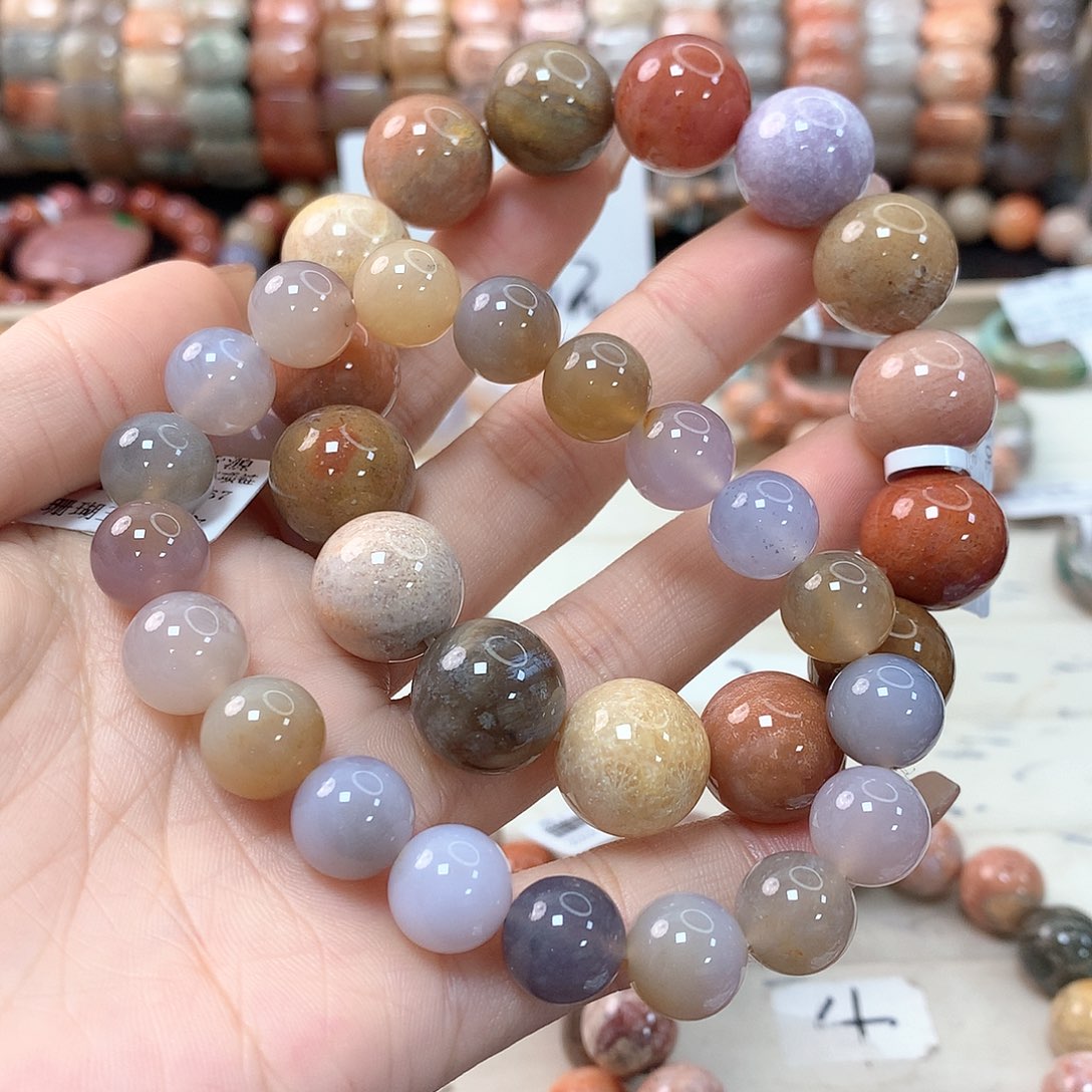 硅化珊瑚（珊瑚玉）手链未镶嵌L*媛213