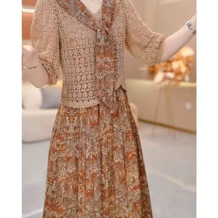 轻熟风极简风休闲风时尚套装显瘦连衣裙吊带百搭复古