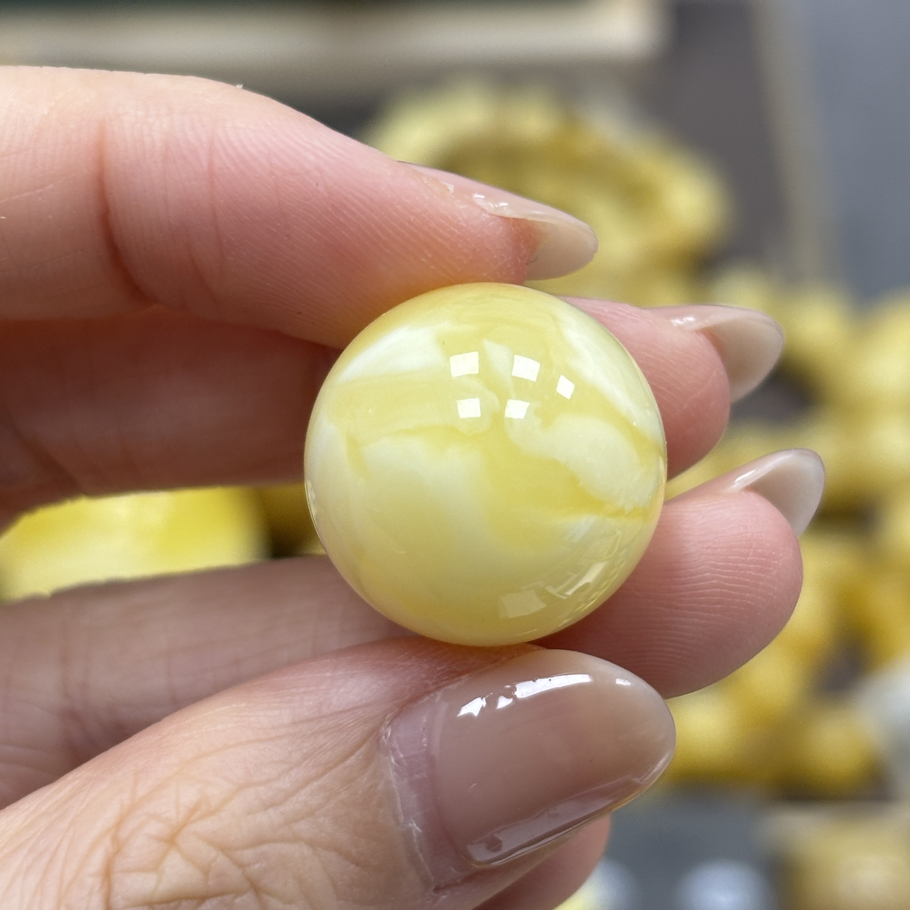 19.1mm 小妖珠宝天然原矿琥珀蜜蜡