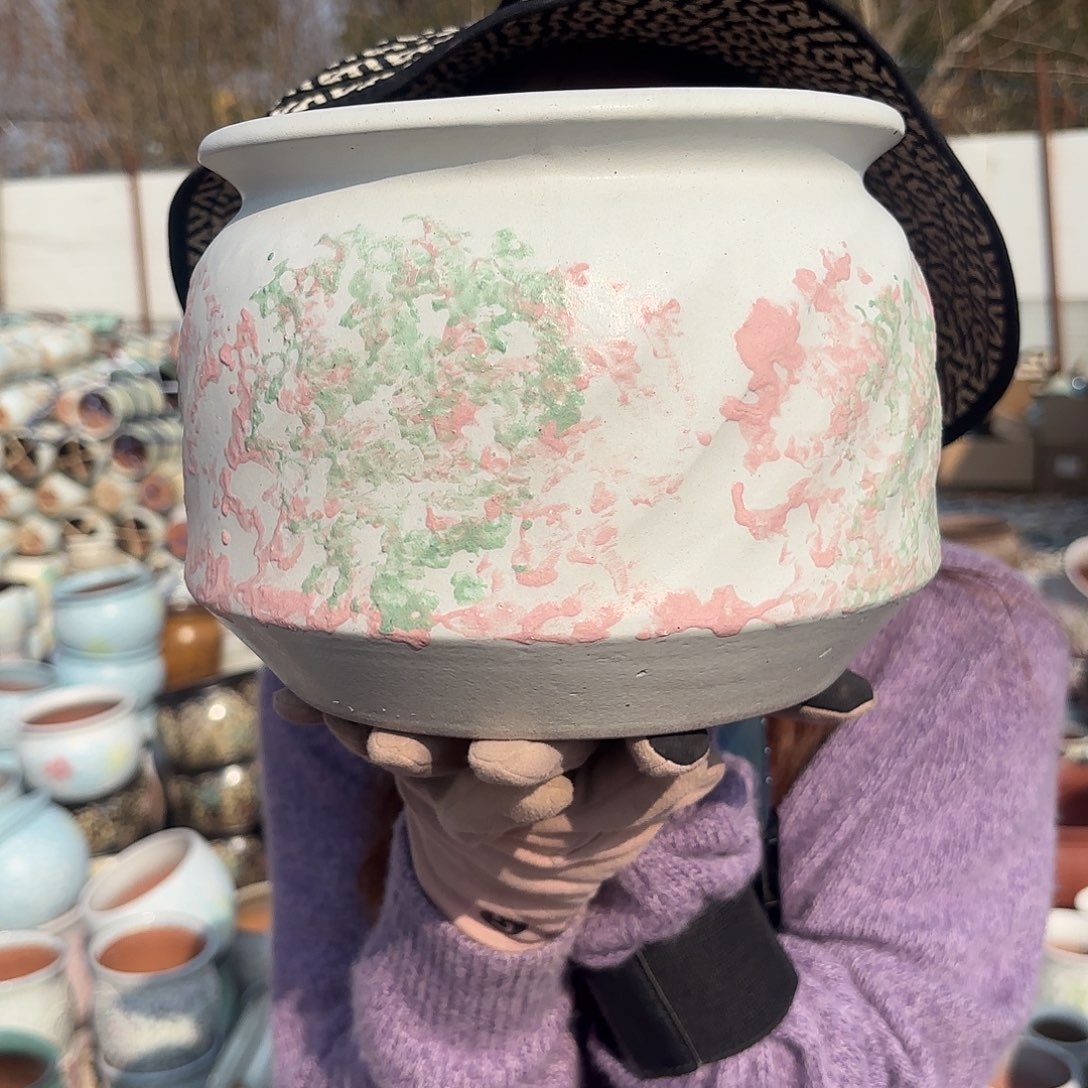 口径20高度18一个粉绿